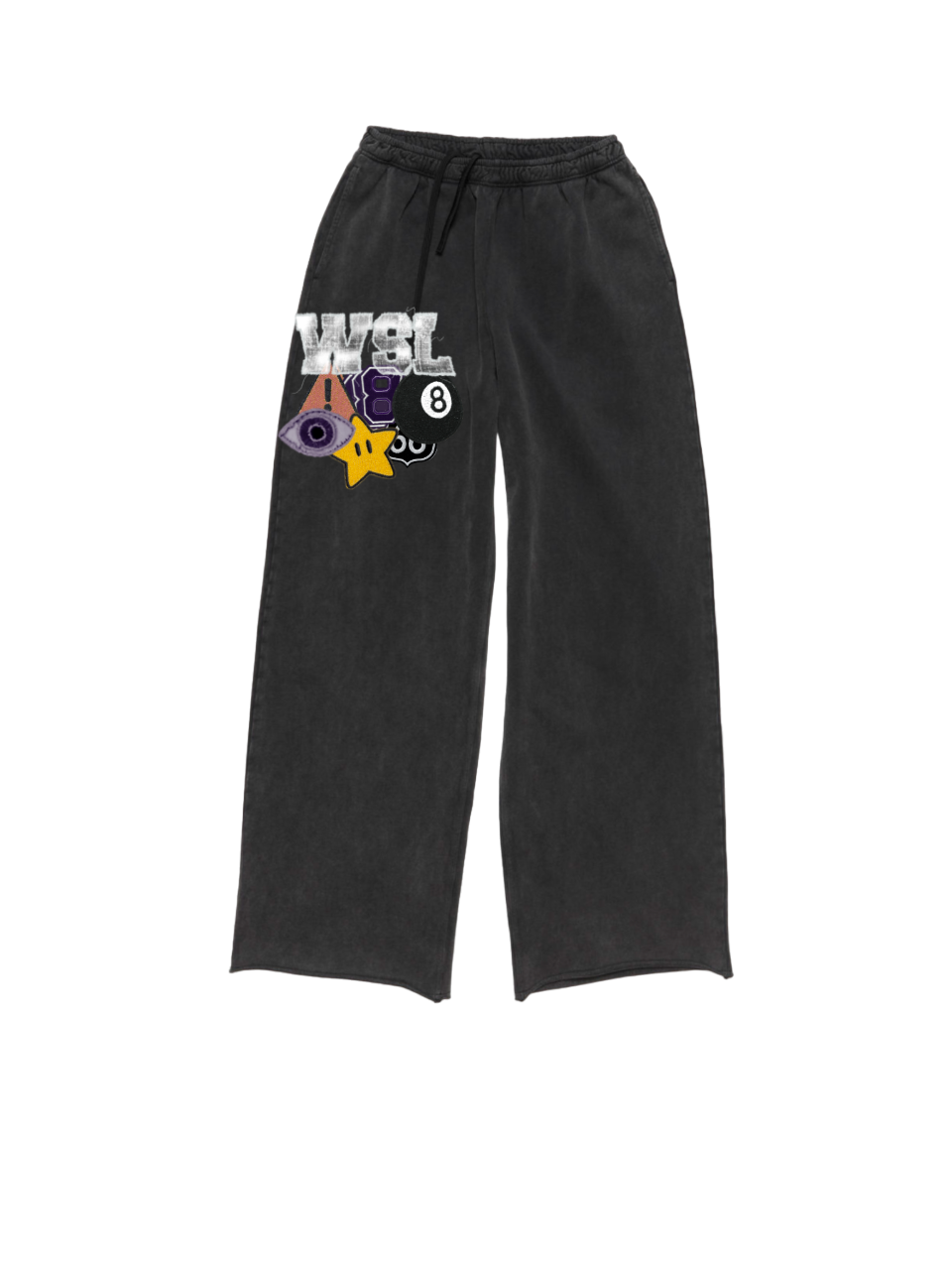 Patchwork Acid Wash Sweats