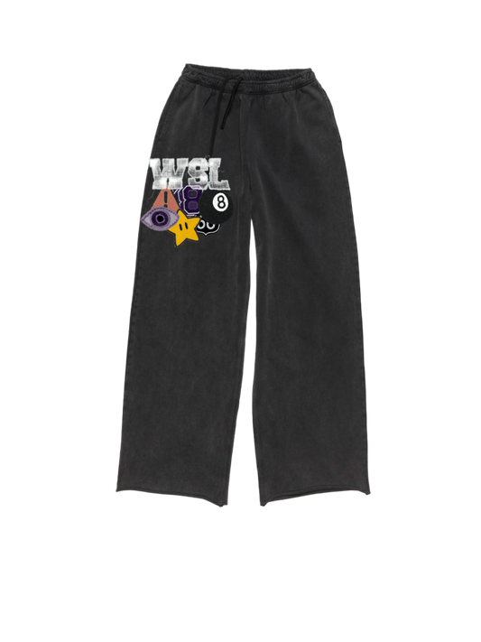 Patchwork Acid Wash Sweats